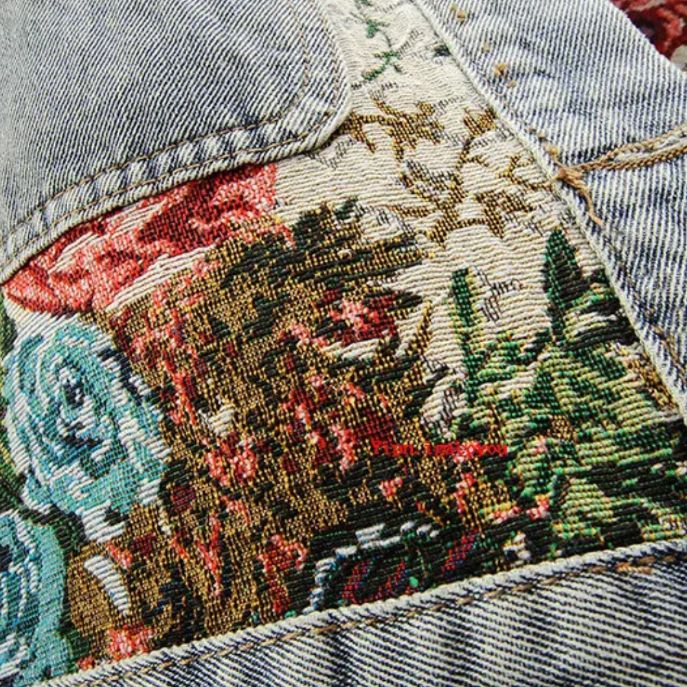 VIENNA - Modische Jeansjacke Mit Blumenmuster Für Damen